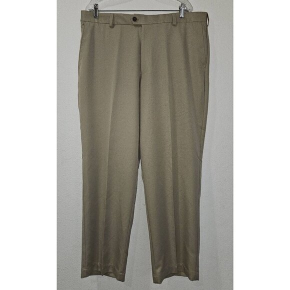 Izod Golf Men's Khaki Tan Pants Flat Front Size 38/30 - Picture 1 of 11